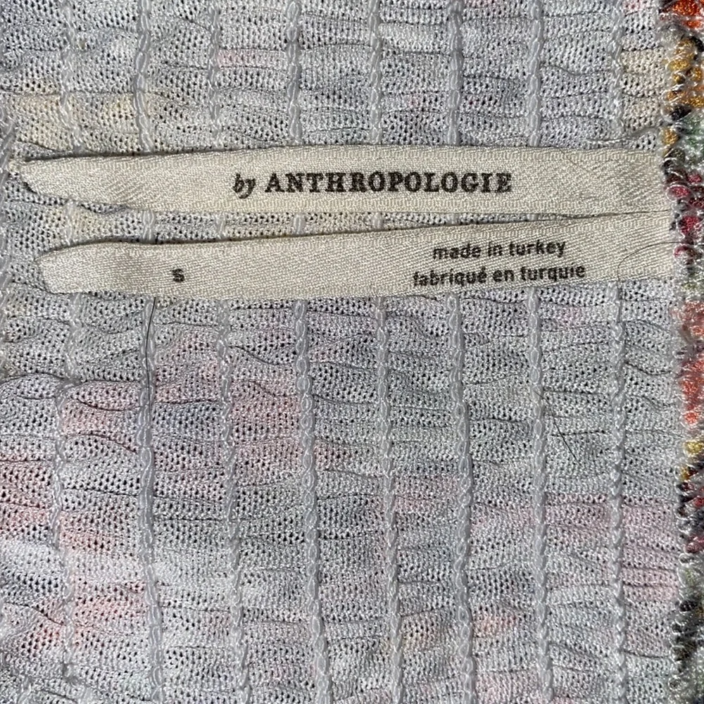 Anthropologie Aurelia Smocked Floral Puff Sleeve Cropped Crinkle Top - S - Picture 10 of 14